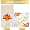 Thanksgiving Napkins, 50 Count Gold Foil Napkins Paper w 18 Count Cutlery Holders, Give Thanks Decorations for Autumn Leaves Fall Harvest Wedding Table Disposable Centerpiece Decor