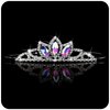 TOBATOBA Crystal Tiara Crown Princess AB Silver Tiara for Women Girls Mini Small Tiara Pageant Crown Wedding Tiara Birthday Prom Cosplay Halloween Costumes Women Hair Accessories