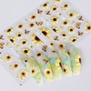 4Sheets Sunflowers Nail Art Stickers Decals 5D Embossed Summer Sun Flowers Nail Decals Engraved Flower Nail Sticker Designs Self-Adhesive Nail Sticker Supplies for Women Floral Manicure Decorations
