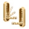 Folding Wall Hooks, 2 Pack Gold Wall Hooks for Hanging, Folding Invisible Hook with Screws, Metal Foldable Hook for Bathroom, Kitchen, Bedroom #Gold