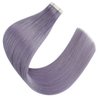 Sunny Hair Purple Tape in Hair Extensions 10Pcs Tape in Hair Extensions Human Hair Purple Hair Extensions Real Human Hair Straight Hair for Cosplay 20Inch
