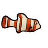 TUFFY - World's Tuffest Soft Dog Toy - Ocean Fish Orange- Squeakers - Multiple Layers. Made Durable, Strong & Tough. Interactive Play (Tug, Toss & Fetch).Machine Washable & Floats