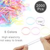 ArtCute 2000 Small Elastic Hair Rubber Bands Baby Hair Ties Mini Soft Elastic Bands for Kids Girls Hair Braids Hair (Colorful)