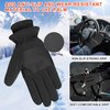 ihuan Winter Gloves for Women Men Cold Weather, Windproof Touch Screen Black Gloves, Thermal Gloves for Cycling Running Driving Gloves