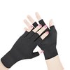 spacepower 4 Pcs (2 Pair) UV Gloves for Nails: UPF 50+ Anti UV Gloves for Gel Nail Lamp, Protection Gloves for Manicures Skin Care (Black Pink)