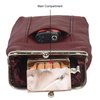 Leatherboss Genuine Leather Cigarette Case Pack Holder Regular or 100's Lighter Pocket, Wine