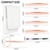 Precision Eyebrow Tweezers Set Pack of 6 for Women Ingrown Facial Hair Removal Pointed Rose Gold Tweezers Scissors Brush Kit for Splinter with Leather Case Gift