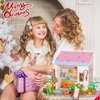 PinkBee Friends Flowers House Building Block Sets, Girls Mini Art Greenhouse Annie’s Studio Apartment with Lights Dreamhouse Bricks Kits Christmas Xmas Birthday Gifts for Adults Kids 8-12 6-12 7-9