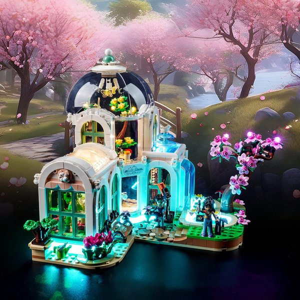 Bourvill LED Light for Lego Friends Botanical Garden 41757 Set, Classic Version Light Lighting Building Blocks Model Compatible with Lego 41757(Lights Only, No Model)