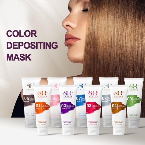 Joyful Young Color Depositing Hair Mask for Men and Women | Blue Hair Color Refreshing Masks | Semi Permanent Hair Color Depositing Conditioner | Natural Vegan Formula Ammonia free (Blue)