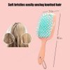 Detangling Hair Brush,Axodeen Massage Hair Brush Vent Brush for Wet & Dry,Curly and All Hair Types,with Anti-skid silicone rope,suitable for Adult and kids (Violet Purple/Rose Red)