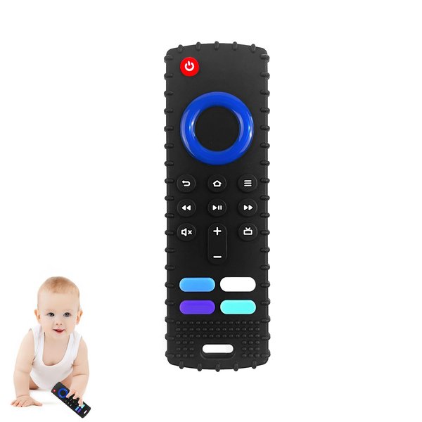 ERSIHUA Baby Teething Toys Silicone Remote Control Shape Teether Toys for Baby Soft TV Remote Teething Toys Cute Chew Toy for Baby 18+ Months