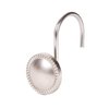 Kenney KN62151 Erin Rust-Resistant Metal Decorative Classic Shower Curtain Hooks for Shower Curtain and Standard Shower Curtain Rod, Bathroom Use, Easy to Install, Set of 12, Brushed Nickel