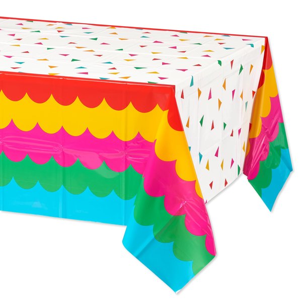American Greetings 3-Count # sq. ft. Plastic Table Covers, Fiesta Party Supplies (54 in. x 84 in.)