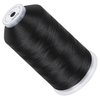New brothread - Single Huge Spool 5000M Each Polyester Embroidery Machine Thread 40WT for Commercial and Domestic Machines - Black