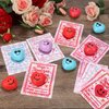 28PCS Valentines Day Heart Stress Balls with Cards Stress Relief Face Squeeze Toys for Kids' Toddlers Valentine Party Favors,Valentines Gift,Party School Supplies,Classroom Exchange