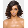 UNICE 12 inch Loose Wavy Short Bob Wigs human Hair Chestnut Brown 13x4 HD Lace Front Glueless Wigs Human Hair Pre Plucked Pre Cut Lace Bleached Knots Ready to Wear Wig