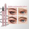 3D Waterproof Microblading Eyebrow Pen,Micro 4 Point Eyebrow Pencil for Women Brown, Long-lasting Natural Smudge-proof Precision Magical Microblade Brow pen (2# Dark Browm)
