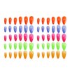120 Pcs Glow in The Dark Press on Nails Set False Nails with Fluorescent Designs Medium Almond Shape Fake Nails Colorful Glossy Acrylic Glue on Nails Matte Gloss Stick on Nails for Women Nail Supplies