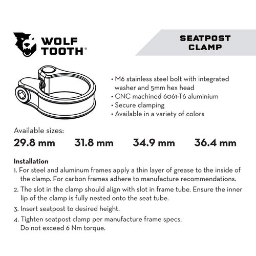 Wolf Tooth Precision-Machined Seatpost Clamp