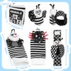 Zendstanding Baby Toys 0-12 Months: Black and White Sensory Toys Baby Socks & Wrist Rattles Newborn Toys with Baby Cloth Book Kits, High Contrast Baby Gifts for Boys Girls