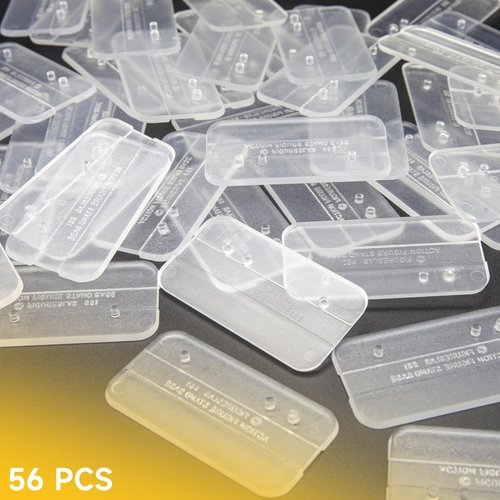 FIGURESLAB 56PACK 6inch Star Was Black Series Action Figure Stand, Toy Organizer Support Feet Original Stands for Display, 1/12 Scale Figures Peg Holder Bases Accessories, Multi-Pegs, CLEAR, Square