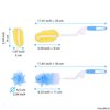 Baby Bottle Cleaning Kit - Set of 9 Cleaning Brushes for Cleaning Baby Milk/Water Bottles, Nipples, Caps, Straws, Tubes, etc. - Makes Your Bottle Sterilising Routine Easier - Safe Food Grade