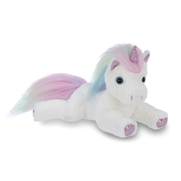 Bearington Lil' Rainbow Shimmers The White Unicorn Plush, 10 Inch Unicorn Stuffed Animal