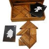 Logic Tangram Set with Play Cards Wooden Puzzle Game