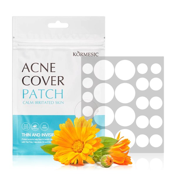 Pimple Patches, Hydrocolloid Acne Patches for Face, Blemishes, Acne Spot Treatment, Pore Strips, Breakouts Absorbing Zits, Tea Tree, Cica, Calendula.