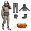 HOMEYA Bug Jacket L/XL, Anti Mosquito Netting Suit with Zipper on Hood Ultra-fine Mesh Pants Mitt Socks with Free Carry Pouch for Protecting Hunting Fishing Men Women