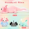 Tezituor Giant Mommy Axolotl Stuffed Animal with 4 Babies Inside, 31.5" Soft Realistic Axolotl Plush Pillow Toy Luminous Squishy Axolotl Plushies Birthday Gifts for Boys Girls