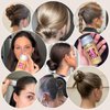 Dolahair Hair Wax Stick for Flyaways, Kids & Women's Hair - Hair Bun Maker, Slick Back Brush, 3 Pcs Set (1 Wax + 3 Brushes)