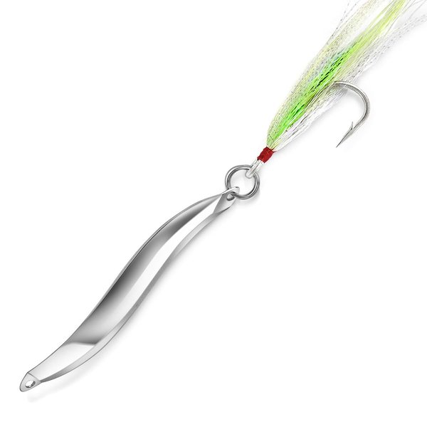 Fishing Lures Bucktail Teasers Omelchenko Metal Lure Silver 1.4-Ounce 40gm Saltwater Freshwater