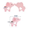 Soft Pink Elephant Teether Toy for Babies 0-6/6-12 Months Silicone Chew Teething Toy,2pcs Baby Pacifier for Gift