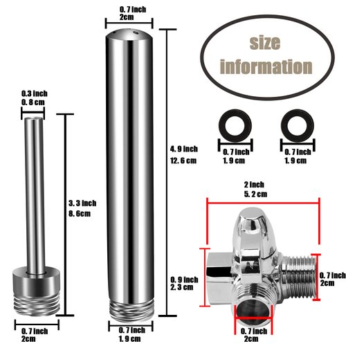 4 Pcs Shower Enema System, STARHAND 6-Foot Shower Douche Enema Kit with 2 Bathroom Handheld Nozzles and Regulator Knob for Men Women Cleaning