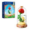 PANTASY Le Petit Prince Rose Flower Building Bricks Set, The Little Prince Only Rose Creative Construction Kit, Rose Bouquet Flower Garden Gift for Adults and Kids