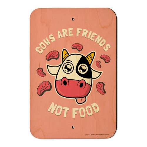GRAPHICS & MORE Cows are Friends Not Food Vegan Vegetarian Funny Humor Home Business Office Sign