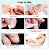 X&D Fake Toe Nail Kit 240pcs Clear Soft Gel Full Cover Toenail Tips 10 Sizes with Nail Glue Gel for Foot Nail Art DIY Manicure