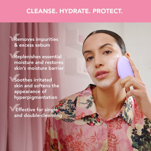 FOREO LUNA Micro-Foam Face Cleanser 2.0 - Exfoliating Face Wash - Pore Minimizer - All Skin Types Facial Cleanser - Travel Size - Vegan - Facial Skin Care Products with Vitamin E - 3.3oz
