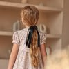 Black Ribbon Hair Ties Cheer Long Tassel Elastic Hairbands Handmade Girls Women Ponytail Holder Hair Accessories for Holiday Party