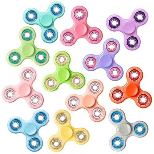 Gigilli Fidget Spinners 6 Pack, Sensory Fidget Toys Classroom Prizes for Boys Girls, Bulk Christmas Party Favors for Kids 8-12, Goodie Bags Stuffers, ADHD Anxiety Fidget Spinner Birthday Return Gifts