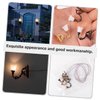 8 Pcs Dollhouse Wall Light Miniature Led Wall Lamp DIY Sand Table Decor Miniature Scene Accessories Miniature Wall Lamp Model Tiny Wall Lamp Model Mini Luminous Wall Lamp