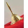 Indian Consigners Hand Bell Loud Brass Call Bells 3 Inches Altar Pendulam Use (Om Gold)