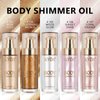 FREEORR Body Shimmer Oil,Liquid Glow Illuminator Body Luminizer Glow For Body Face Smooth Radiant Bronzer Highlighter Foundation 1.0 Fl Oz#107