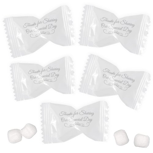 Gift Boutique Wedding Butter Mints Candy Bags 100 Count Mint Candies 13 Oz Thanks for Sharing Our Day Guests Treats Party Favors For 50th Anniversary Mr and Mrs Bridal Wedding Special Occasions