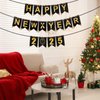 Epakh 3 Pieces Happy New Year Banner 2025 No DIY Required Black and Golden 2025 Happy New Year Party Sign Paper Happy New Years Backdrop for New Years Eve Party Decorations Supplies