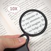 TEOYALL 10X Small Magnifying Glass, 2 PCS Mini Pocket Magnifier Folding Magnify Glass with Rotating Protective Holster