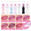 Hydrating Shimmer Lip Glow Oil, Color Changing Tint, Moisturizing Lip Oil, Glossy Transparent Plumping Lip Gloss, Tinted Lip Oil for Lip Care 0.23 OZ #Q2394-05