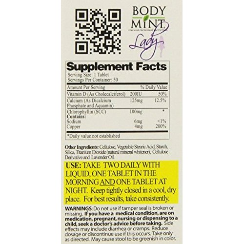 Body Mint Lady for Feminine Deodorant Protection (2 Pack)